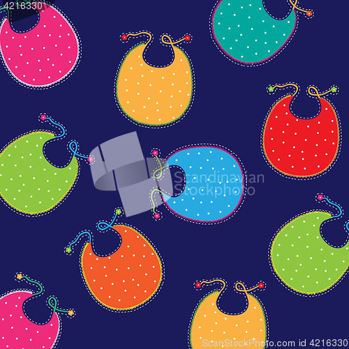 Image of childish background with bib