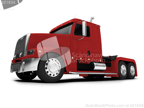 Image of Bigtruck isolated red front view