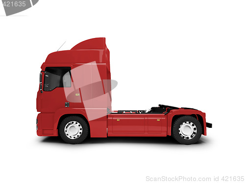 Image of Bigtruck isolated red side view