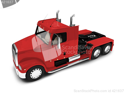 Image of Bigtruck isolated red front view