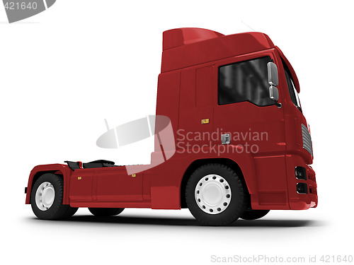 Image of Bigtruck isolated red front view