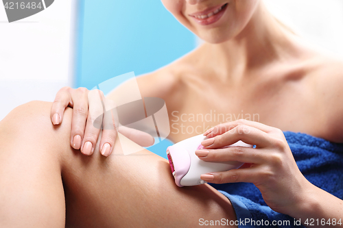 Image of Epilation. Smooth legs.