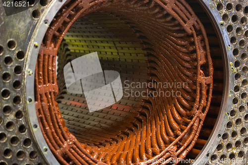 Image of Stator of a big electric motor