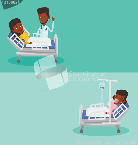 Image of Two medical banners with space for text.