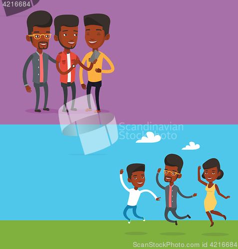 Image of Two lifestyle banners with space for text.