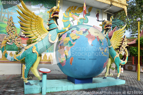 Image of Popular Burmese Temple in Penang, Malaysia