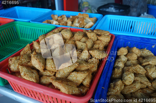 Image of Fish paste cake on market 