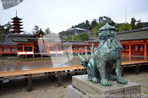 Image of Scenic view of floating Itsukushima Shrine