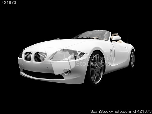 Image of isolated white car front view 01