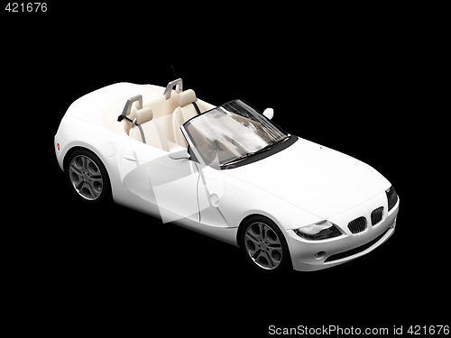 Image of isolated white car front view 04