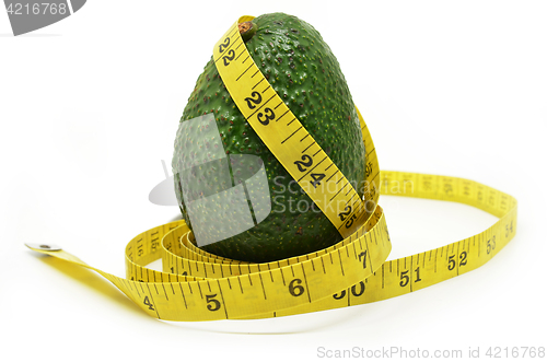 Image of Avocado with measuring tape