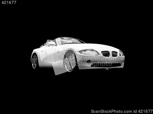 Image of isolated white car front view 05