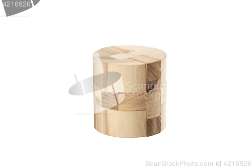 Image of The wooden puzzle - game with blocks