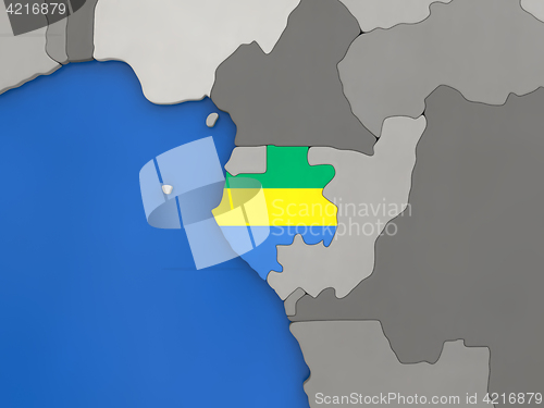 Image of Gabon on globe