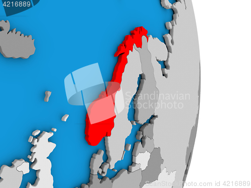 Image of Norway on globe