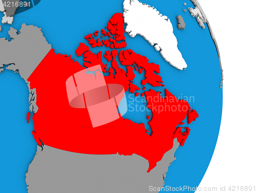 Image of Canada on globe