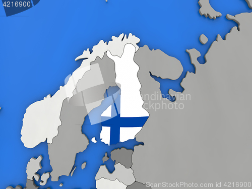 Image of Finland on globe