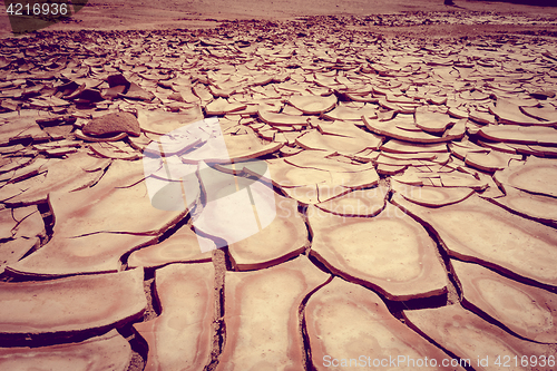 Image of Cracked ground in Valle de la muerte desert, San Pedro de Atacam