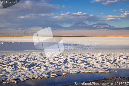 Image of Laguna Tebinquinche landscape in San Pedro de Atacama, Chile