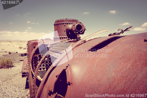 Image of Train cemetery in Uyuni, Bolivia