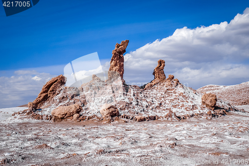 Image of Las tres Marias landmark in Valle de la Luna, San Pedro de Ataca