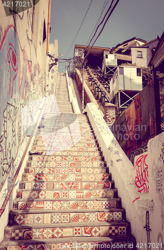 Image of Vintage lift in Valparaiso, Chile