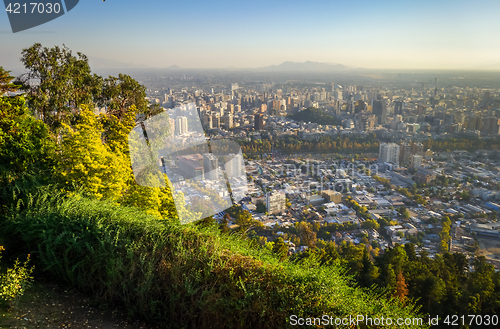 Image of Santiago city aerial view, Chile