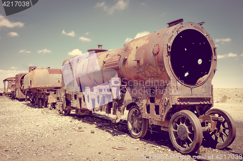 Image of Train cemetery in Uyuni, Bolivia