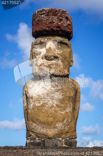 Image of Moai statue, ahu Tongariki, easter island