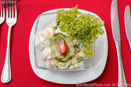 Image of Salad with crab meat