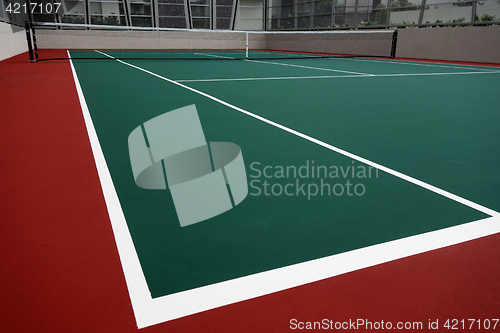 Image of Newlly built tennis court