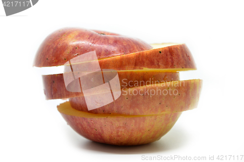 Image of Red apple sliced