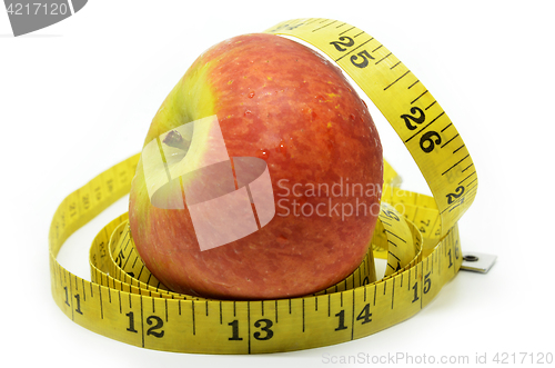 Image of Apple and measuring tape