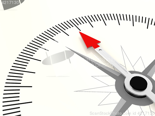 Image of Red compass isolated