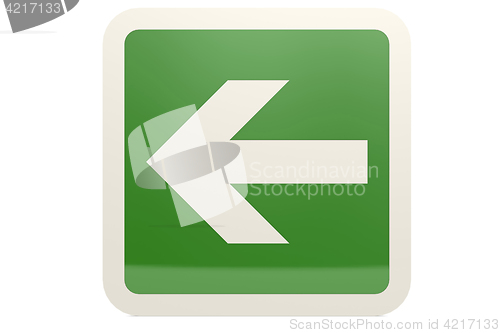 Image of Green left arrow sign