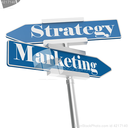 Image of Marketing and strategy signs