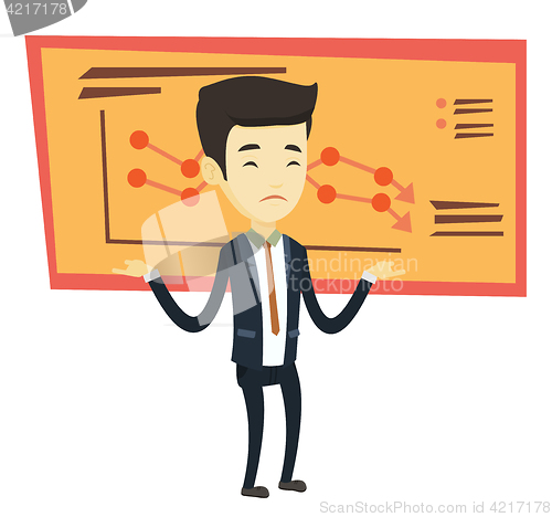 Image of Bankrupt business man vector illustration.