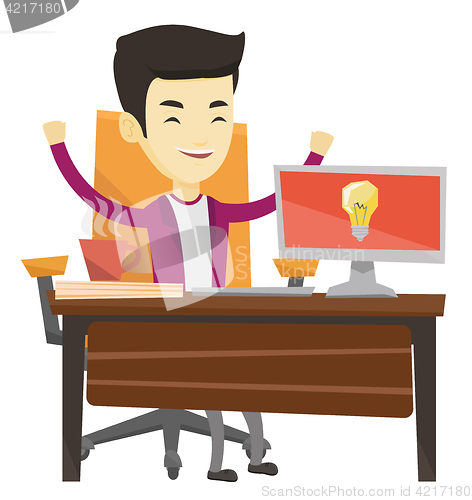 Image of Successful business idea vector illustration.