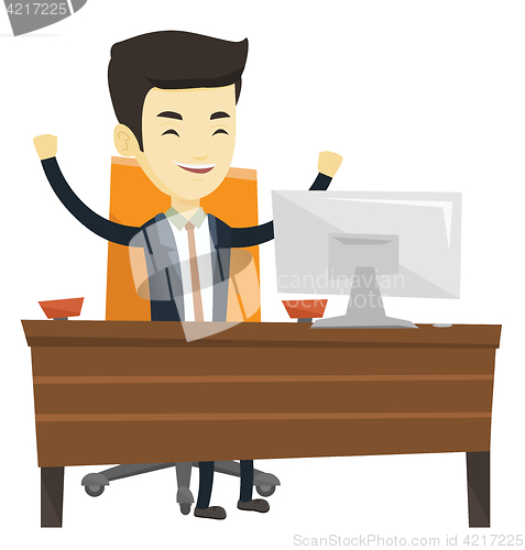 Image of Successful business man vector illustration.