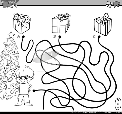 Image of path maze task for coloring