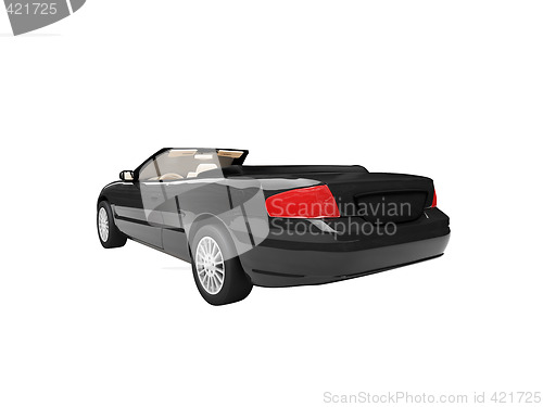 Image of american isolated car back view 01