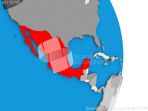 Image of Mexico on globe
