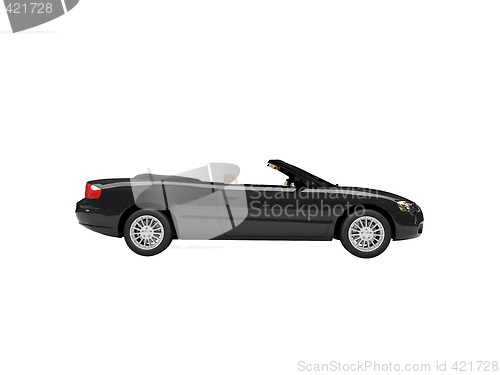 Image of american isolated car back view 01