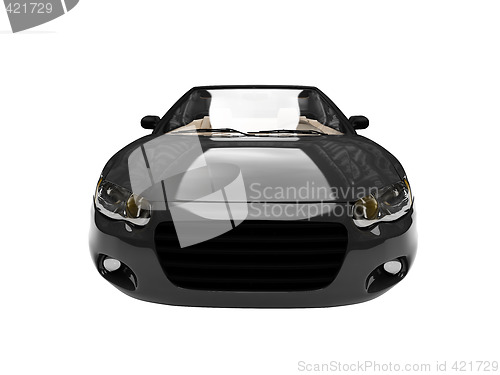 Image of american isolated car back view 01