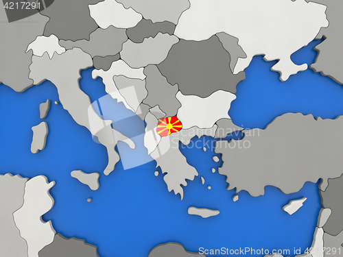 Image of Macedonia on globe