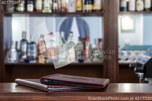 Image of Menu on the bar