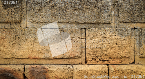 Image of part of a stone wall, for background or texture.