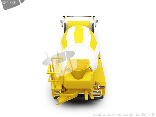 Image of Concrete mixer isolated back view with clipping path