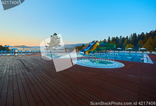 Image of The luxury pool at 5 star hotel