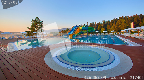 Image of The luxury pool at 5 star hotel